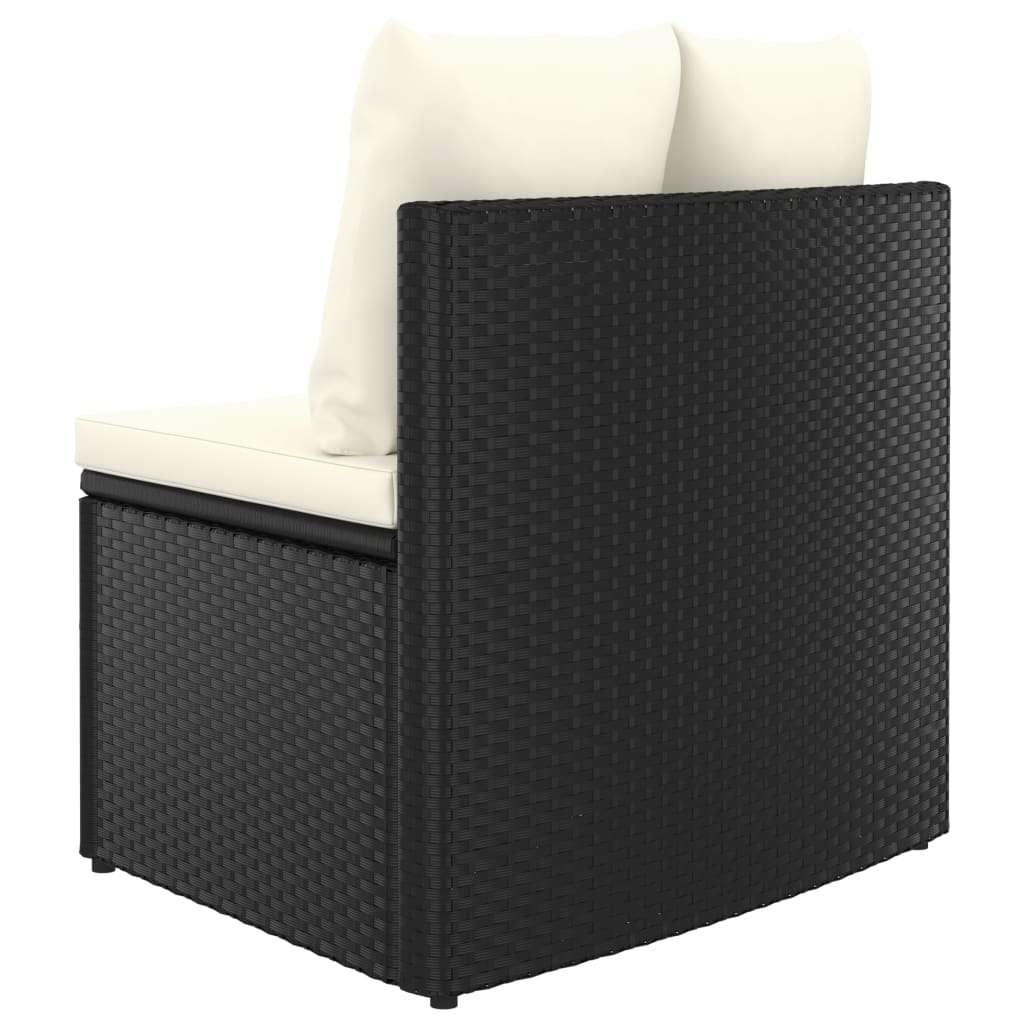 2-Delige Loungeset Met Kussens Poly Rattan
