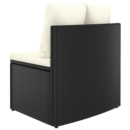 2-Delige Loungeset Met Kussens Poly Rattan