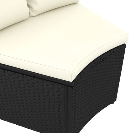 2-Delige Loungeset Met Kussens Poly Rattan