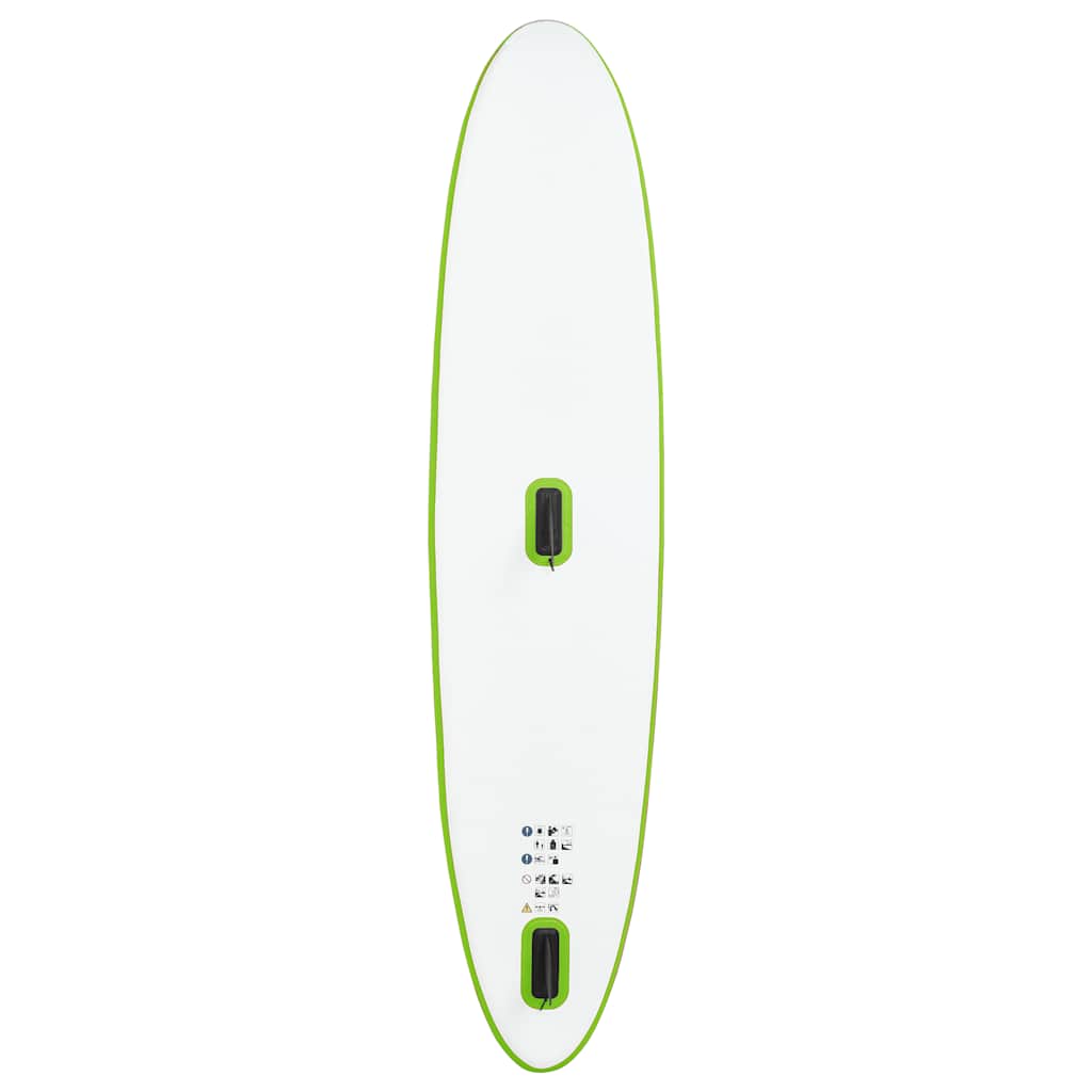 Stand Up Paddleboard opblaasbaar met zeilset groen en wit