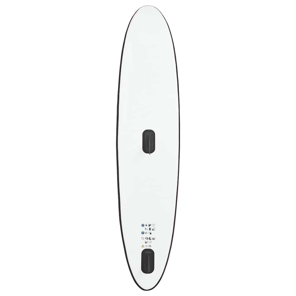 Stand Up Paddleboard opblaasbaar met zeilset zwart en wit