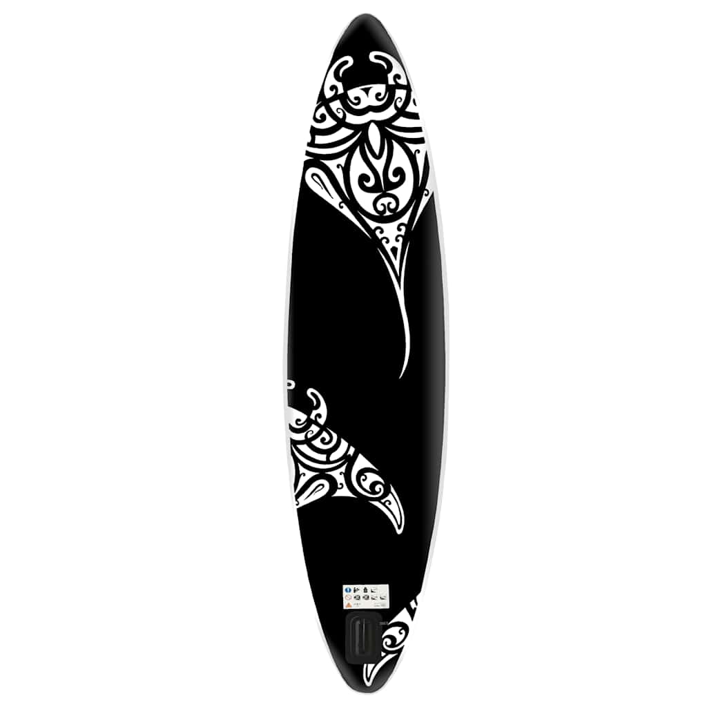 Stand Up Paddleboardset opblaasbaar 305x76x15 cm zwart