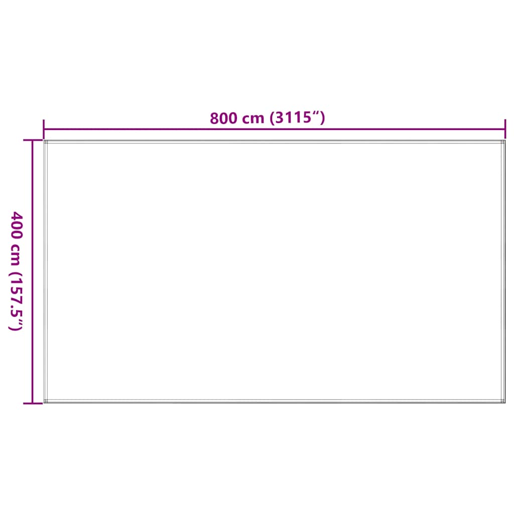 Tenttapijt 400x800 cm HDPE antracietkleurig