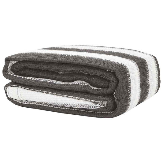 Tenttapijt 250x250 cm antracietkleurig en wit