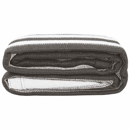 Tenttapijt 250x250 cm antracietkleurig en wit