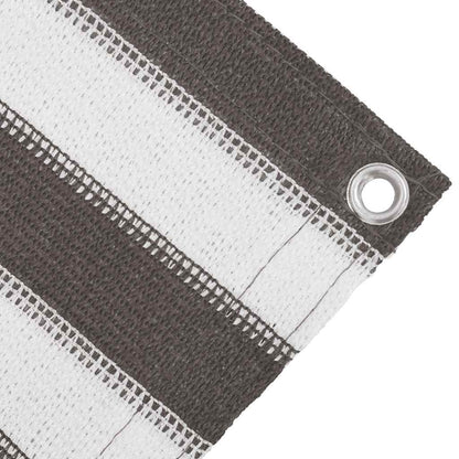 Tenttapijt 250x250 cm antracietkleurig en wit