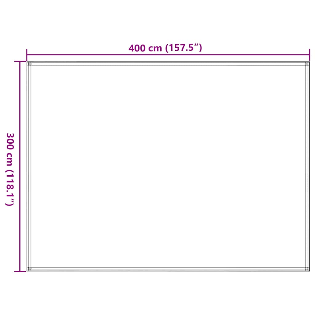 Tenttapijt 300x400 cm antracietkleurig en wit