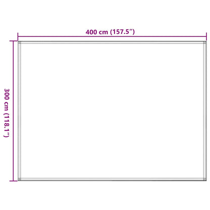 Tenttapijt 300x400 cm antracietkleurig en wit