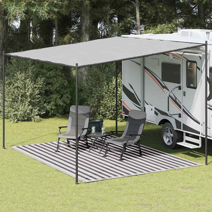 Tenttapijt 300x400 cm antracietkleurig en wit