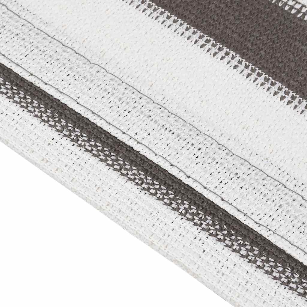 Tenttapijt 300x600 cm antracietkleurig en wit