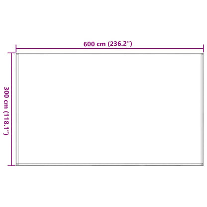 Tenttapijt 300x600 cm antracietkleurig en wit