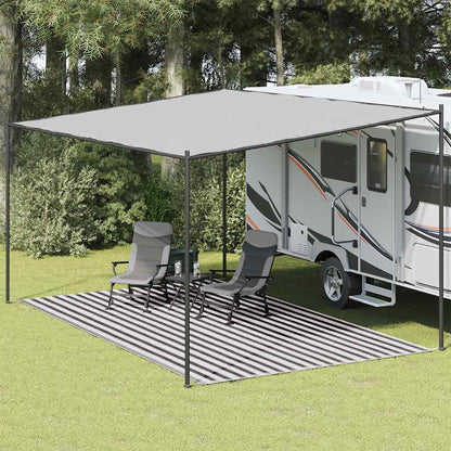 Tenttapijt 300x600 cm antracietkleurig en wit
