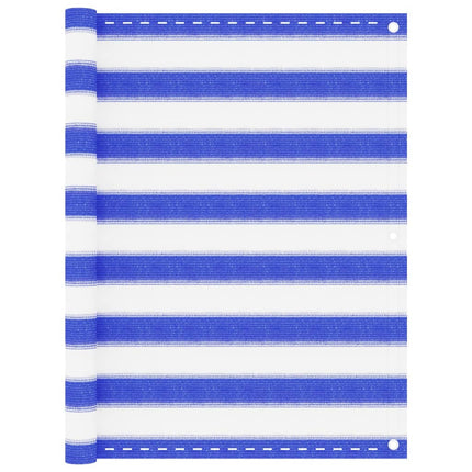 Balkonscherm Hdpe Blauw En Wit