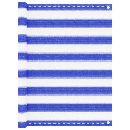 Balkonscherm Hdpe Blauw En Wit