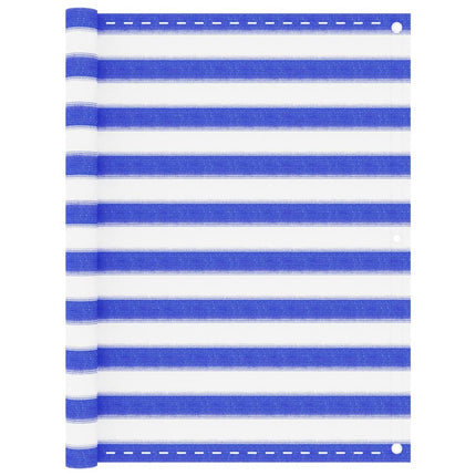 Balkonscherm Hdpe Blauw En Wit