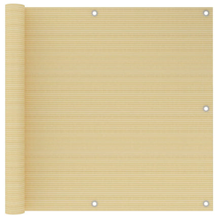 Balkon Scherm Hdpe En Aluminium Beige