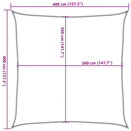 Zonnezeil 160 G/M² 4X4 M Hdpe Lichtgroen Lichtgroen