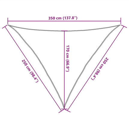 Zonnezeil 160 G/M² 2,5X2,5X3,5 M Hdpe Lichtgroen