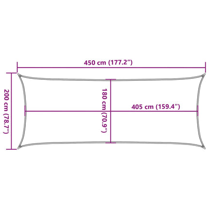 Zonnezeil 160 G/M² 2X4,5 M Hdpe Kleurig Terracotta