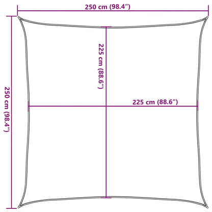 Zonnezeil 160 G/M² 2,5X2,5 M Hdpe Taupe