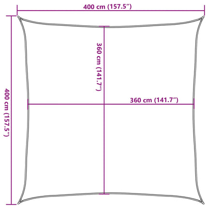 Zonnezeil 160 G/M² Vierkant Hdpe Geel