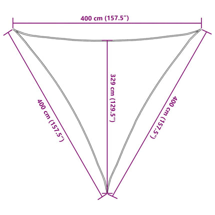 Zonnezeil 160 G/M² Driehoekig Hdpe Geel