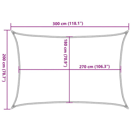 Zonnezeil 160 G/M² Hdpe Rood