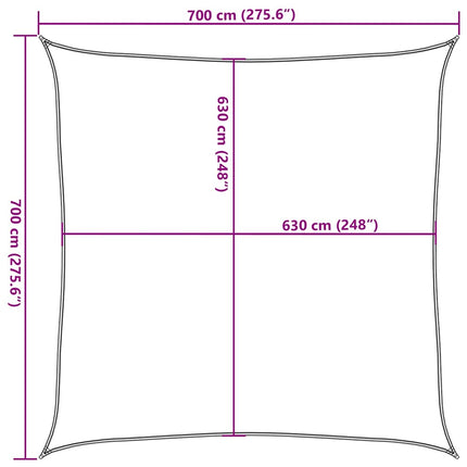 Zonnezeil 160 G/M² Vierkant Hdpe Oranje