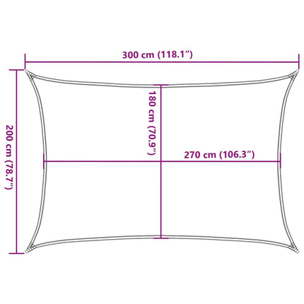 Zonnezeil 160 G/M² Hdpe Bruin