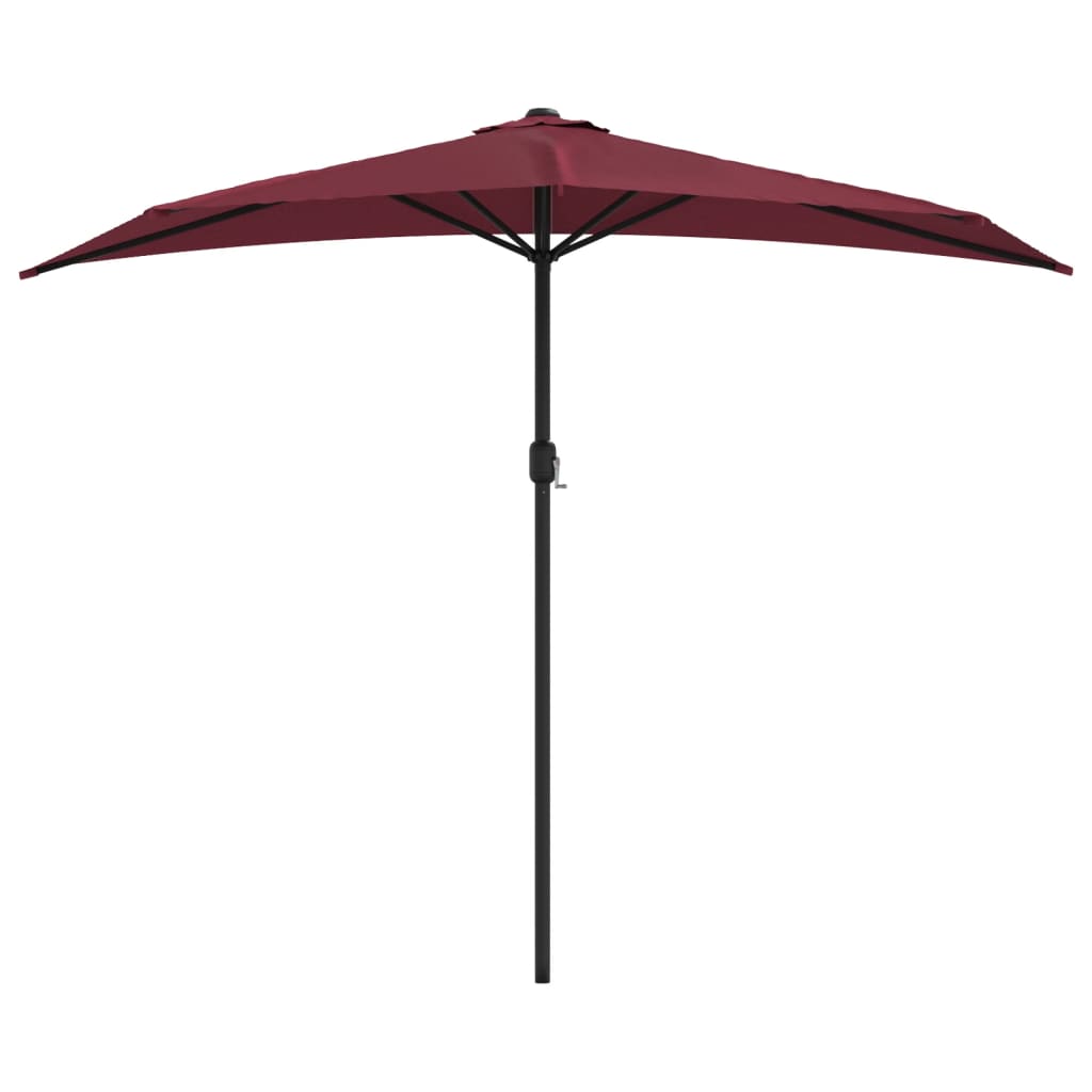 Balkonparasol Half Aluminium Paal 270X144X222 Cm