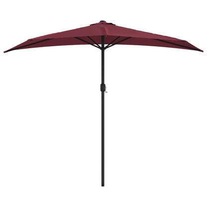 Balkonparasol Half Aluminium Paal 270X144X222 Cm