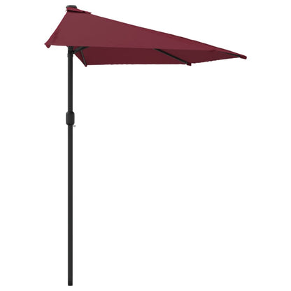 Balkonparasol Half Aluminium Paal 270X144X222 Cm