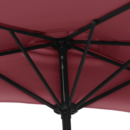 Balkonparasol Half Aluminium Paal 270X144X222 Cm