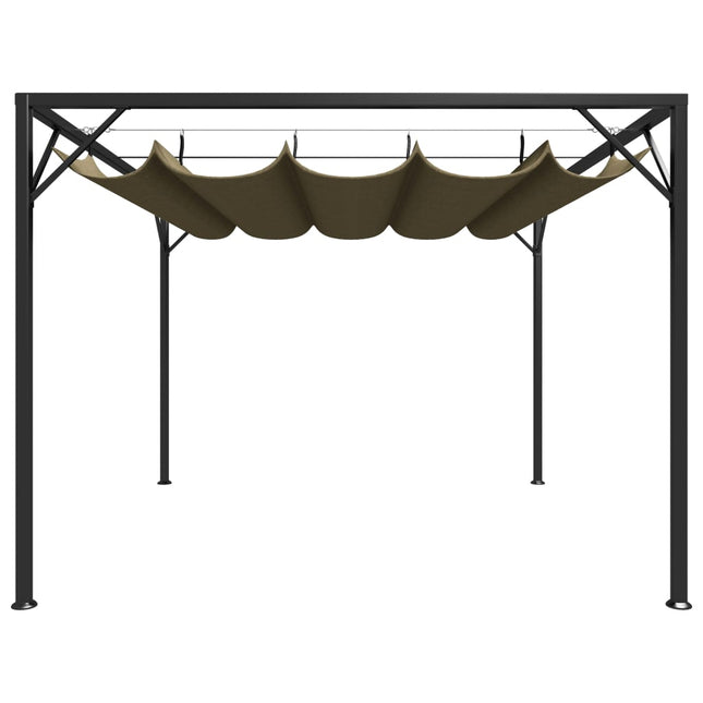 Tuinprieel Met Uittrekbaar Dak 180 G/M² 3X3 M