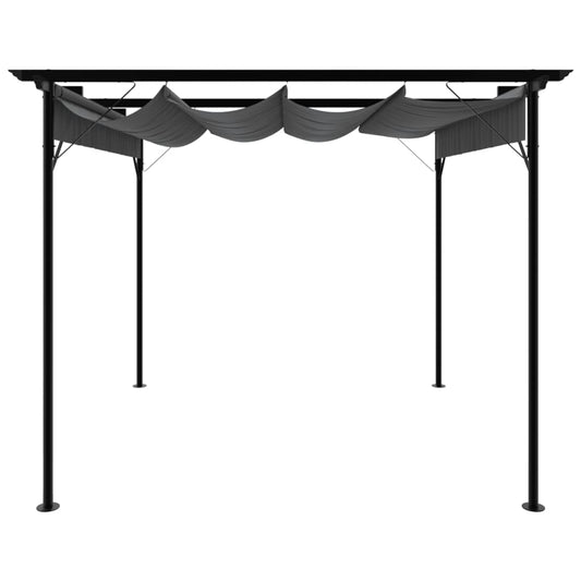 Pergola Met Uittrekbaar Dak 180 G/M² 3X3 M Staal Kleur