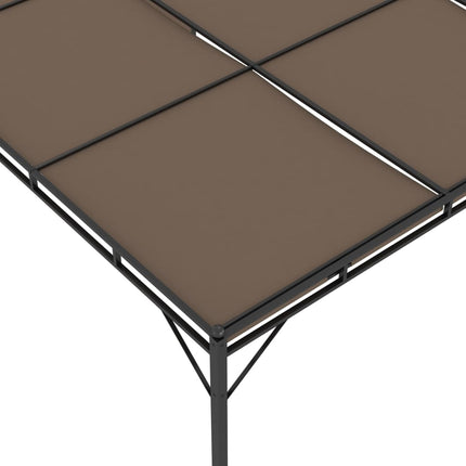 Tuinprieel Met Zijgordijn 4X3X2,25 M Taupe