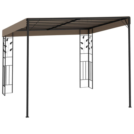 Wandprieel 3X3X2,5 M Taupe Zwart