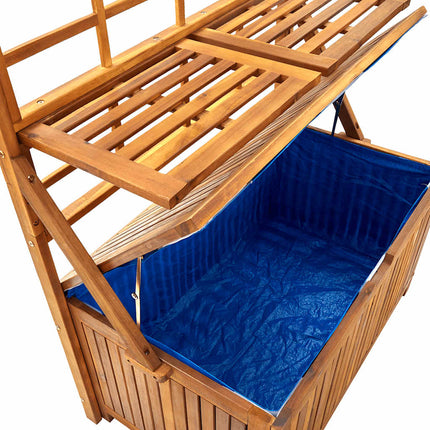 Opbergbox Met Latwerk 99X55X160 Cm Massief Acaciahout