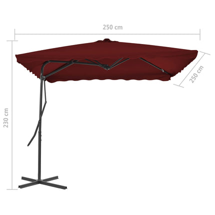 Parasol Met Stalen Paal 250X250X230 Cm