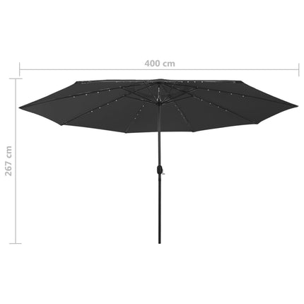 Parasol Met Led-Verlichting 400 Cm