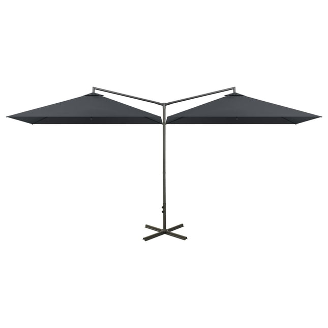 Parasol Dubbel Met Stalen Paal 600X300 Cm Kleurig