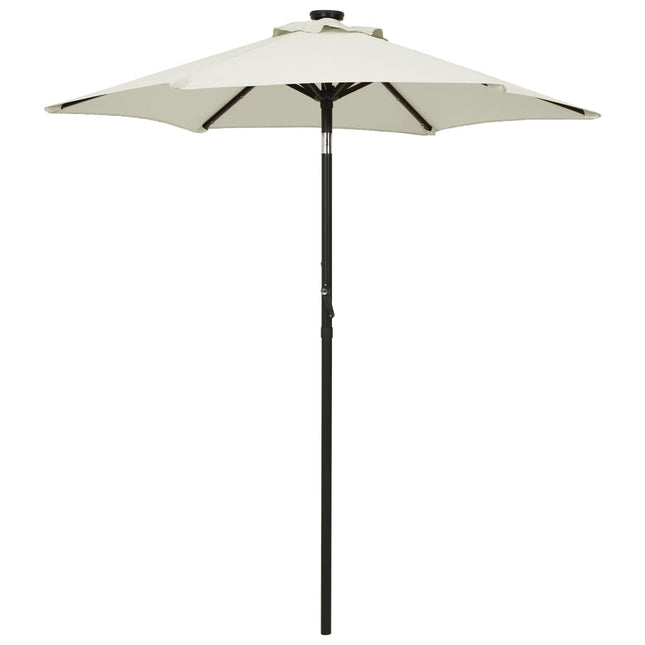 Parasol Met Led-Verlichting 200X211 Cm Aluminium Kleurig