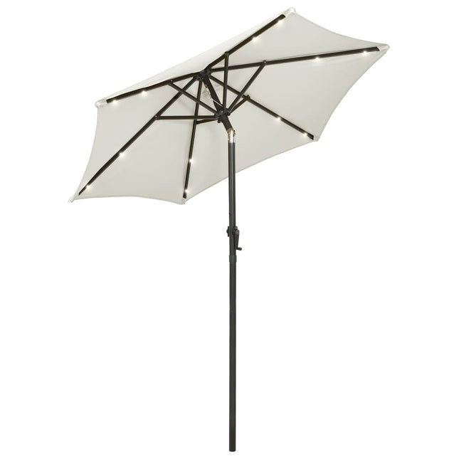 Parasol Met Led-Verlichting 200X211 Cm Aluminium Kleurig