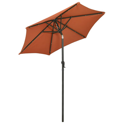 Parasol Met Led-Verlichting 200X211 Cm Aluminium