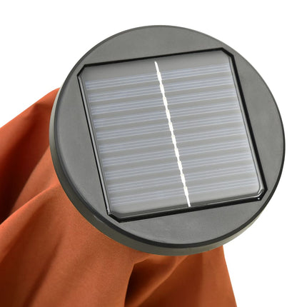Parasol Met Led-Verlichting 200X211 Cm Aluminium