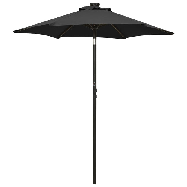 Parasol Met Led-Verlichting 200X211 Cm Aluminium Kleurig