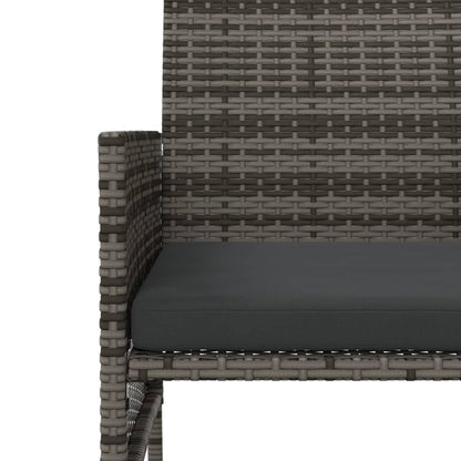 Tuinbank Met Tafeltje En Krukken Tweezits Poly Rattan