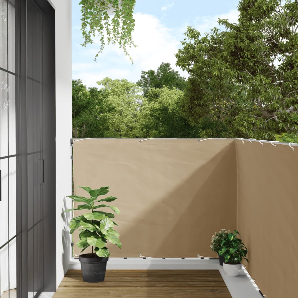 Balkon Scherm Pu Gecoat Oxford Alu Beige