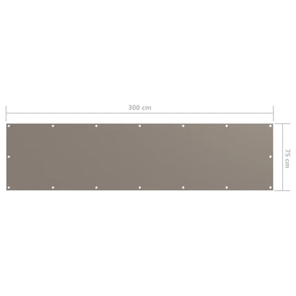Balkonscherm Oxford Stof Taupe