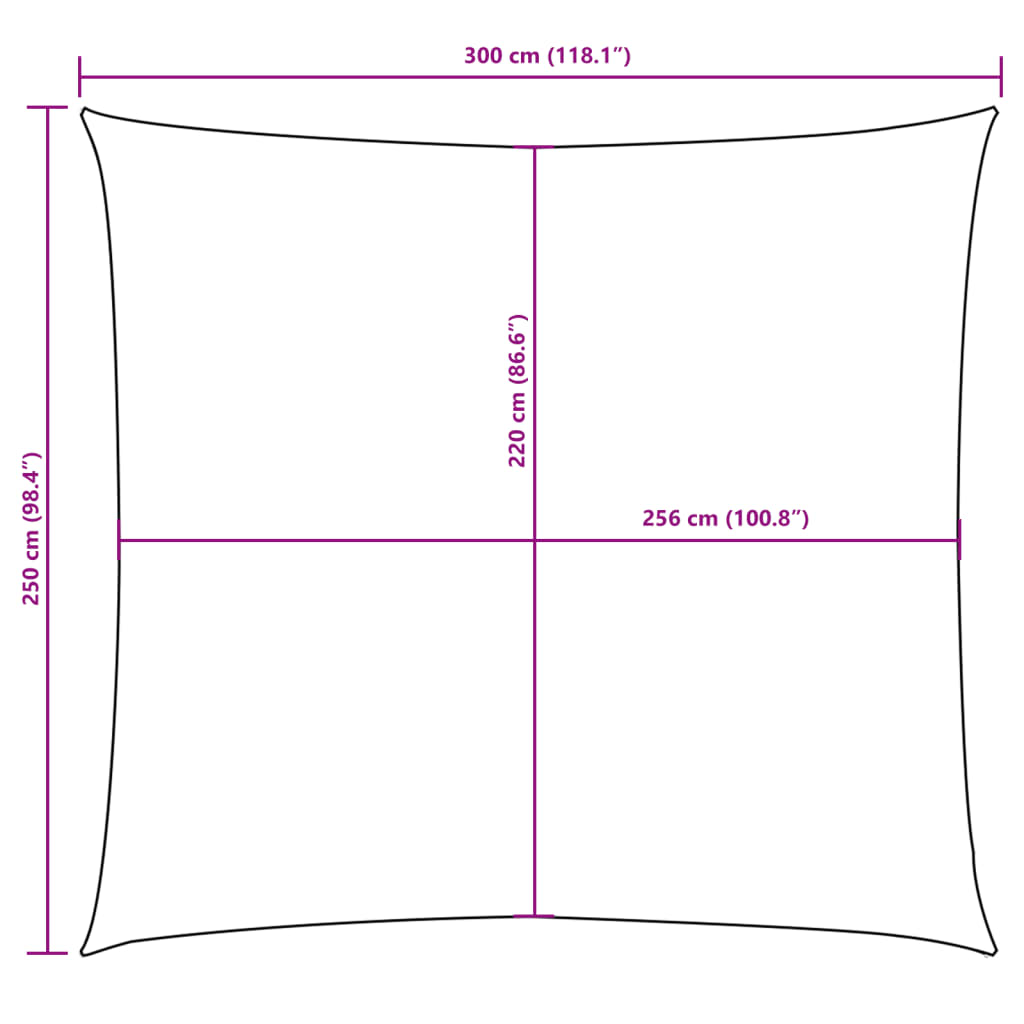Zonnescherm Rechthoekig 2,5X3 M Oxford Stof Kleurig Antraciet